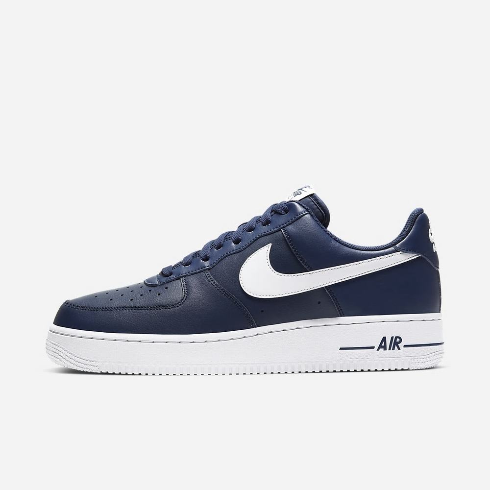 Sneakers Nike Air Force 1 '07 Bleu Marine 1629-735 Midnight Navy/White Homme | OLS-92853516